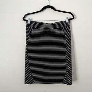 toad & co Black & White Striped Transita Stretch Pencil Skirt Womens Medium